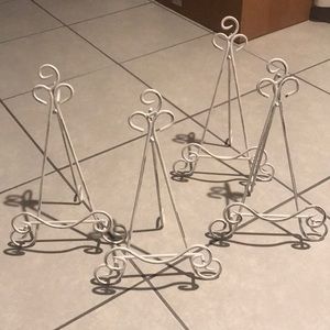 Set of Four (4) Hobby Lobby White Metal Easels